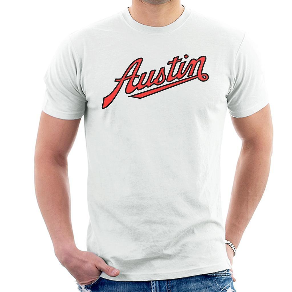 Austin Logo British Motor Heritage Men's T-Shirt White Small