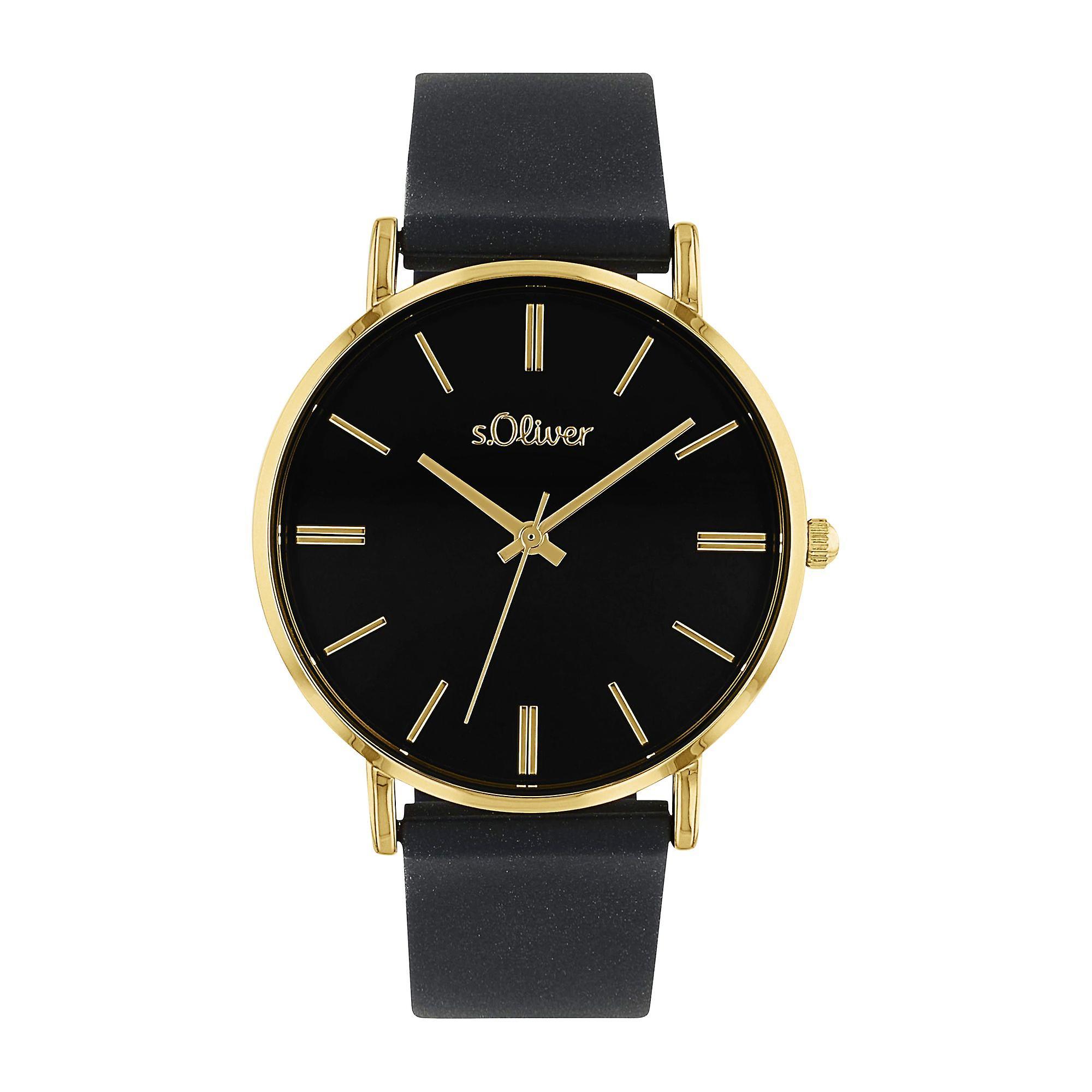 S Oliver s.Oliver Women's Watch Wristwatch Silicone 2038373 Gold