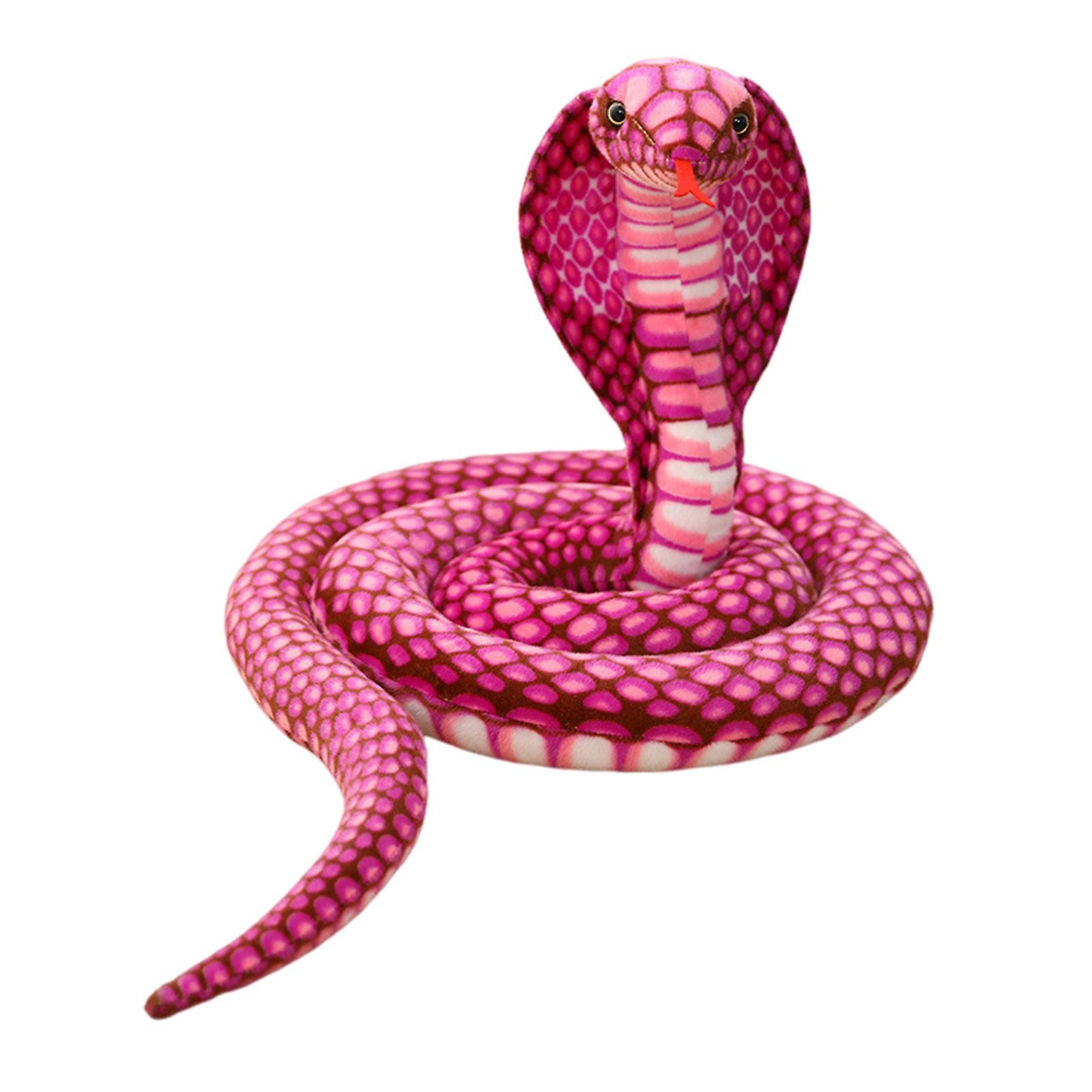 Sinknap Simulation Snake Plush Toy Realistic Snake Skin Giant Cobra Plushies Funny Trick Toy Soft Stuffed Animal Doll Children Educational Toys Ros...