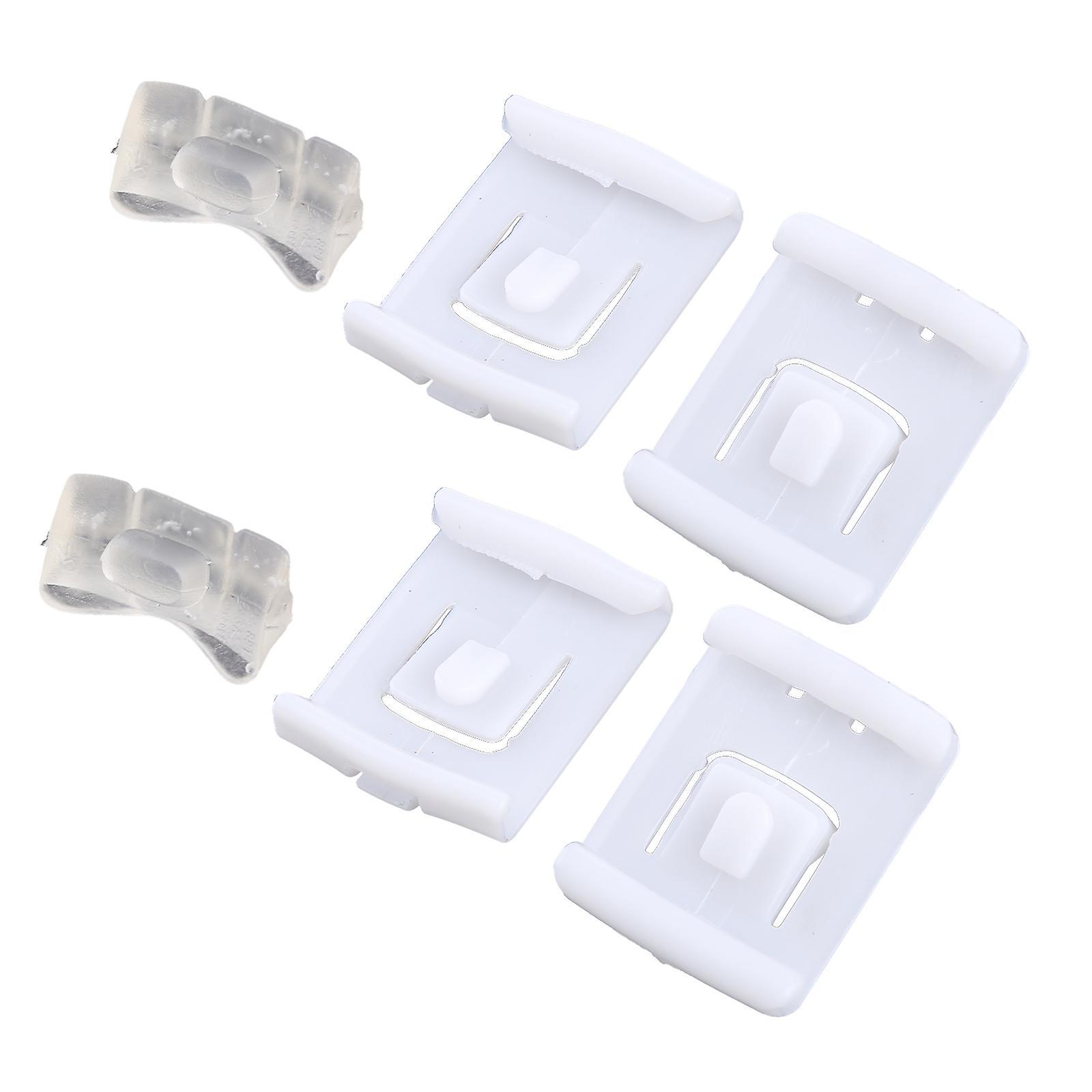 unbrand 2 Set 6 Piece Suit for Seat Buckle Clip Runner Guide For V.for W. GOLF MK1 MK2 MK3 CORRADO White Plastic