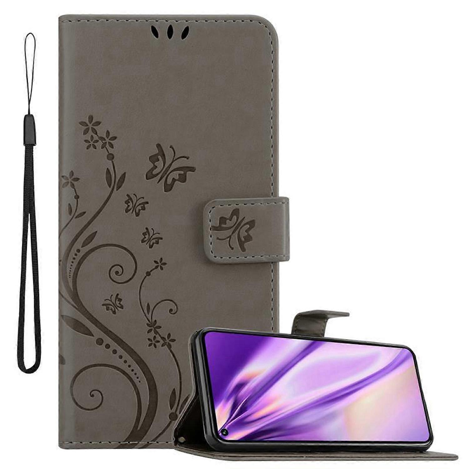 Honor 20 PRO Protective Case - with Floral Print and Card Slot FLORAL DARK LILA