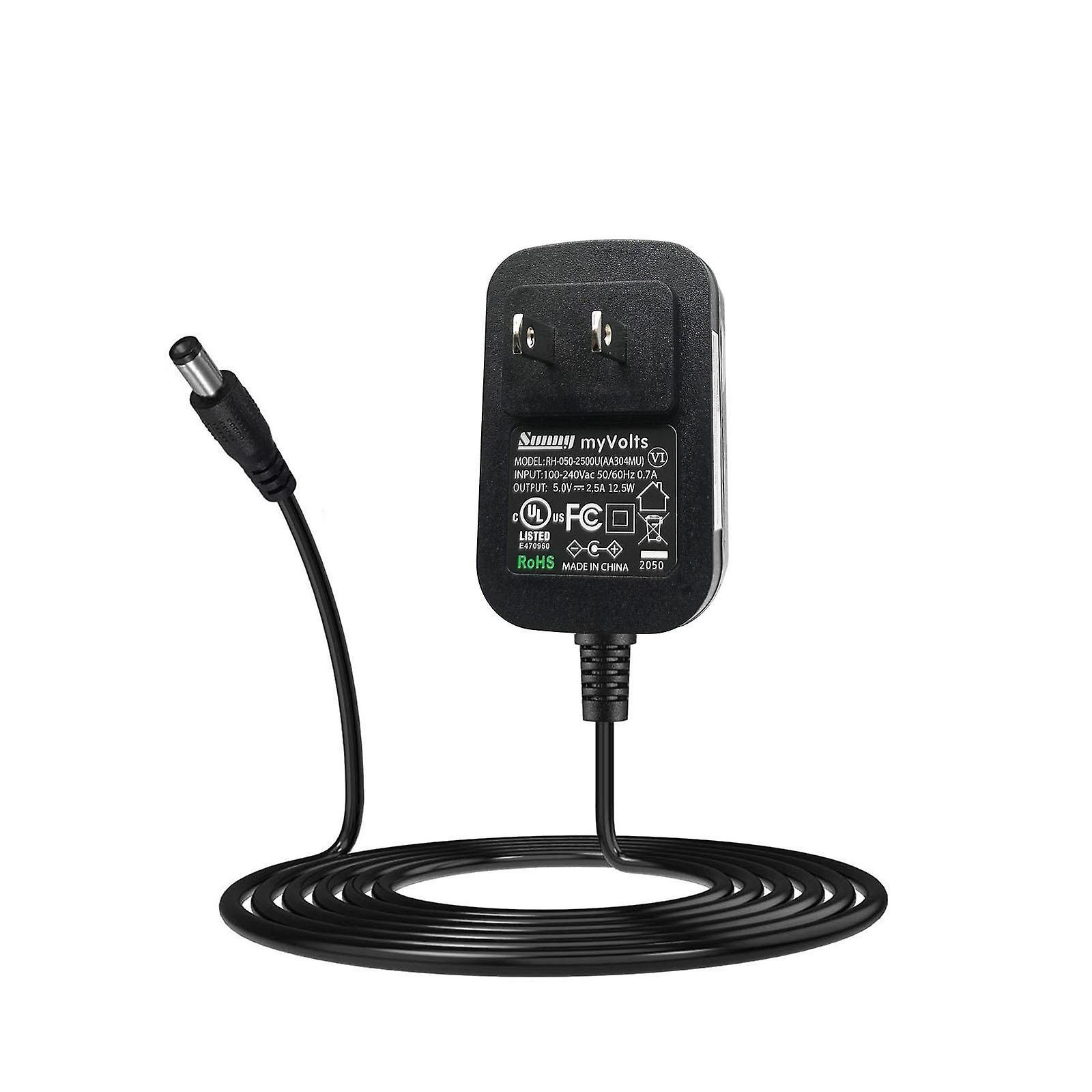 5V myVolts replacement power supply compatible with PURE Evoke D2 DAB Radio