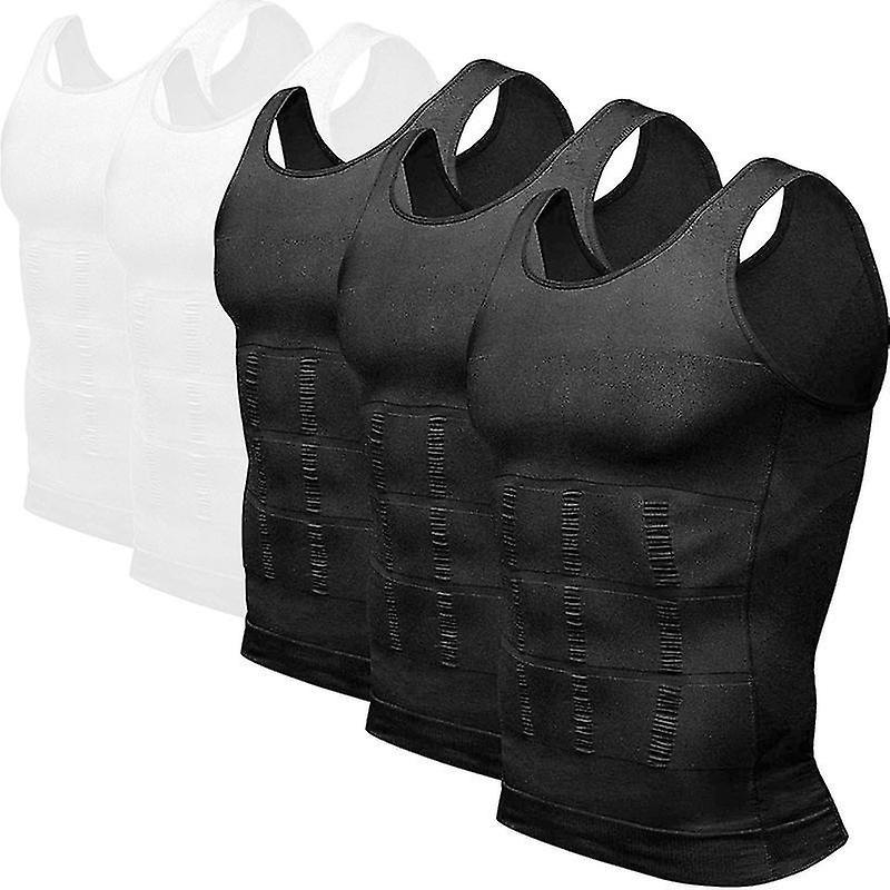 Cryin Men"s Body Shaper Slimming Tummy Vest Thermal Compression Shirts Sleeveless Tank Top Black M