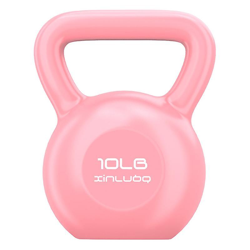 Pink Kettlebell 10lb / 4.5kg Kettlebell Weights Strength Training Wide Handle Kettlebell with Palm Guard Wrist Guard for Men Women 10lb / 4.5kg Pink