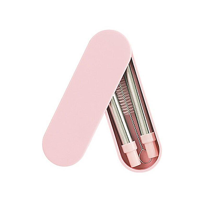 The Brands Market Stainless steel folding straw Rice pink