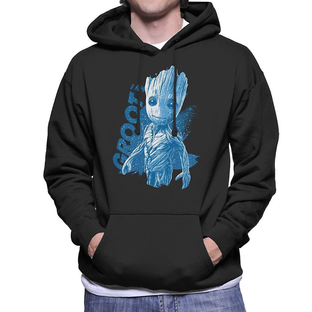 Marvel Guardians Of The Galaxy Vol 2 I Am Groot Men's Hooded Sweatshirt Black Small