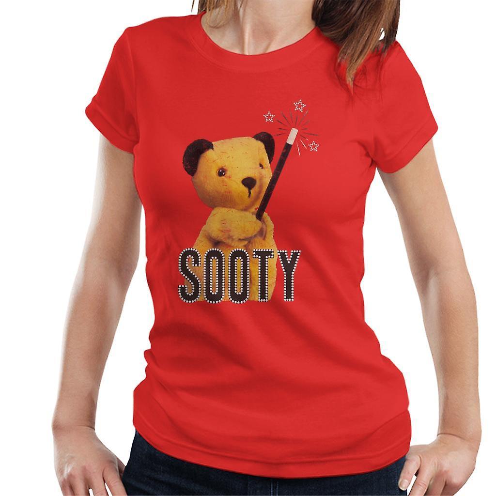 Sooty Retro Magic Wand Women's T-Shirt Red Medium