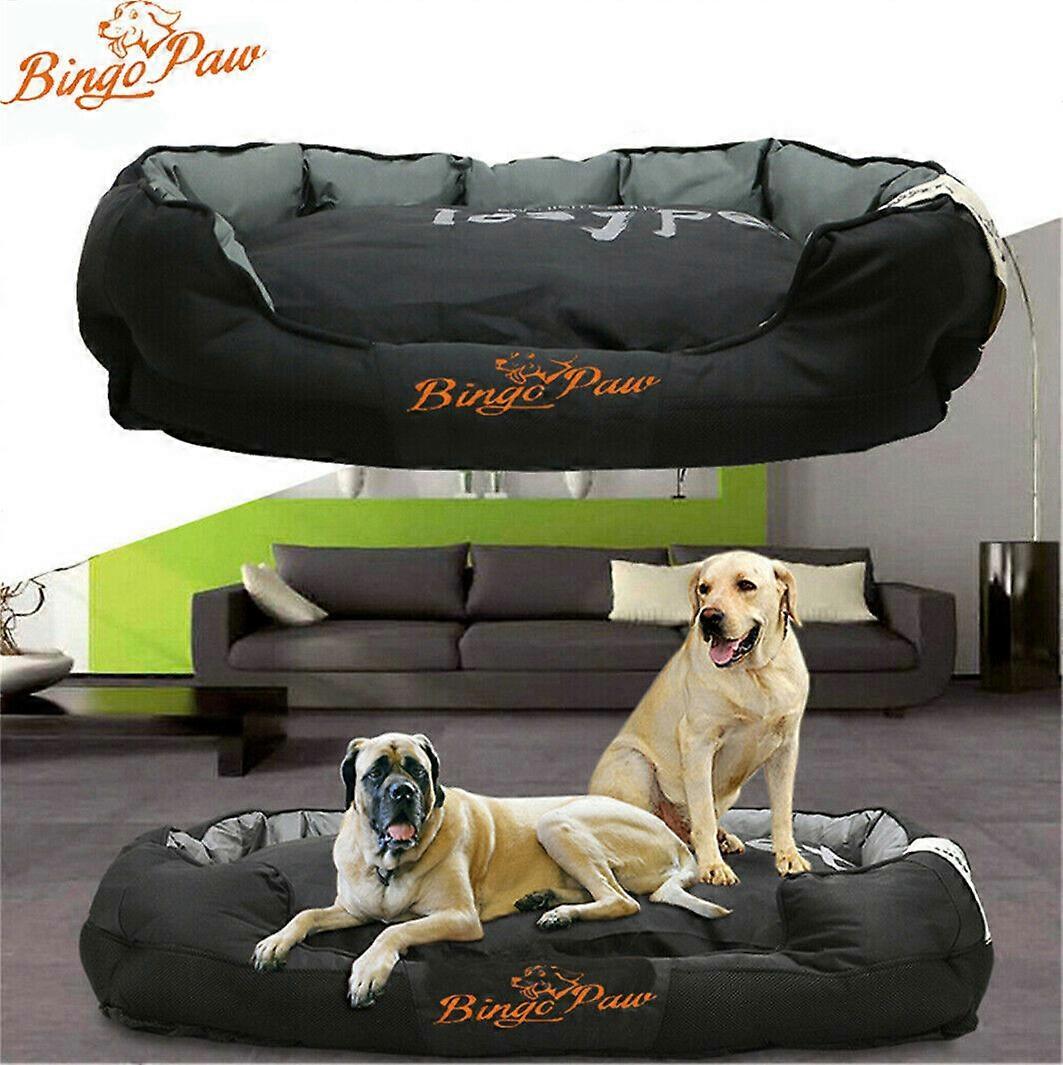 Unho Jumbo Orthopedic Soft Washable Dog Bed Black XXL