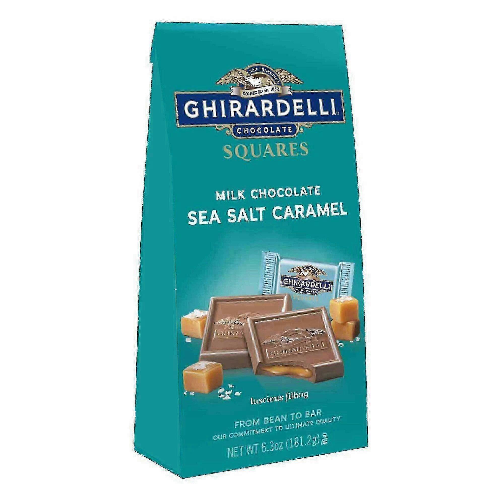 Ghirardelli Milk Chocolate & Sea Salt Caramel Squares, 6.3 Oz