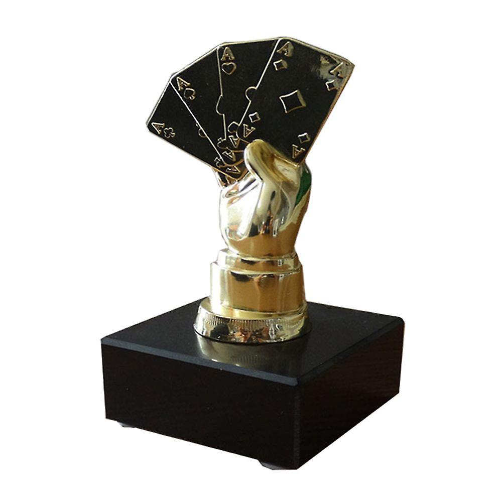 Bugu Alloy Poker Finger Trophy Award For Golden Casino Tournament Play black