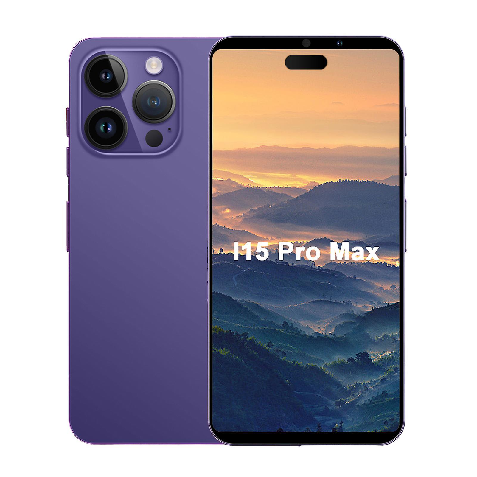 Fairnull I14Pro Max Smart Phone High-Performance 6.7 Inches 50MP Dual Camera 12+512GB 16+512GB 16+1TB All-in-One Network Phone Purple US Plug,16+512GB