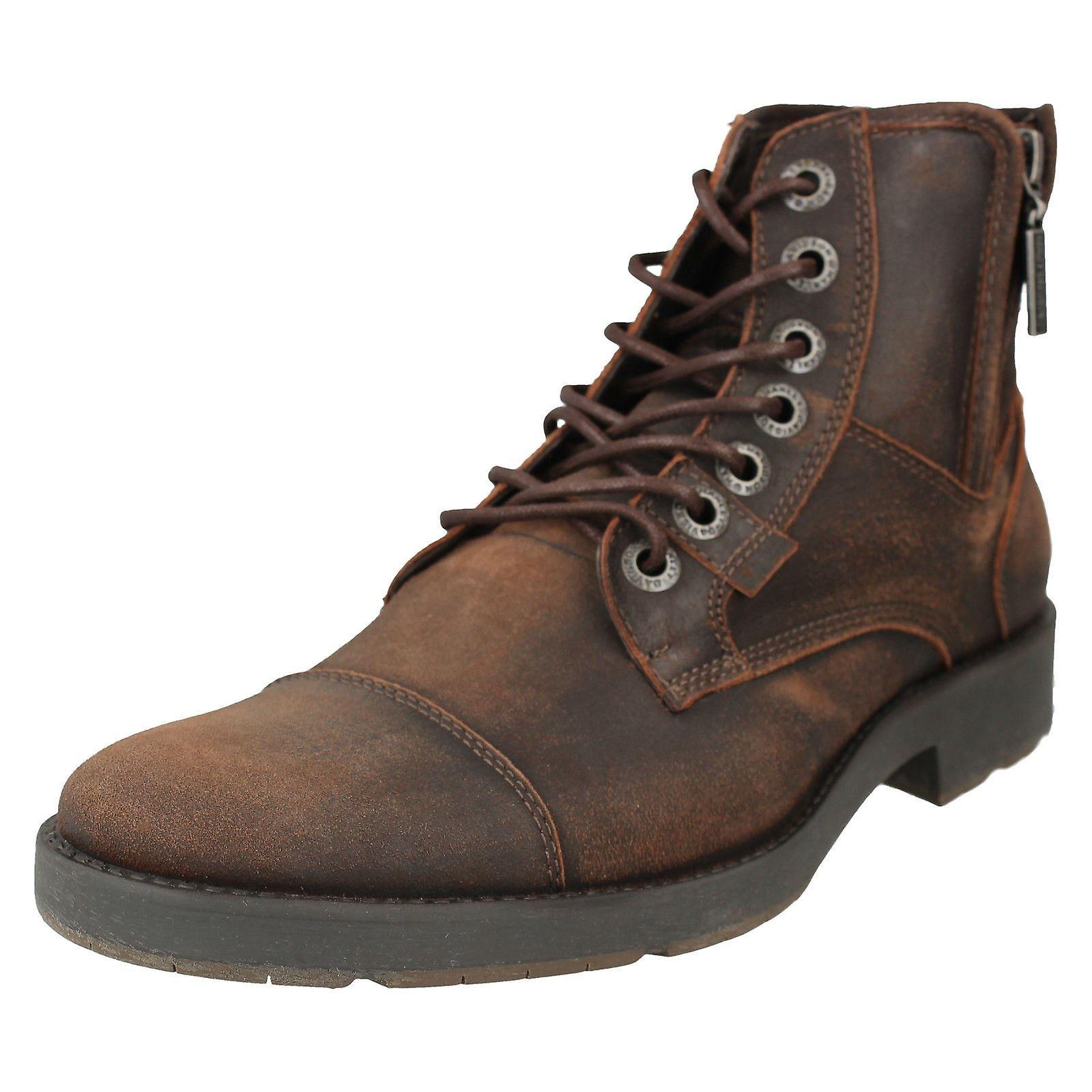 Harley-Davidson Mens Harley Davidson Lace Up Ankle Boots Maine Brown UK 6