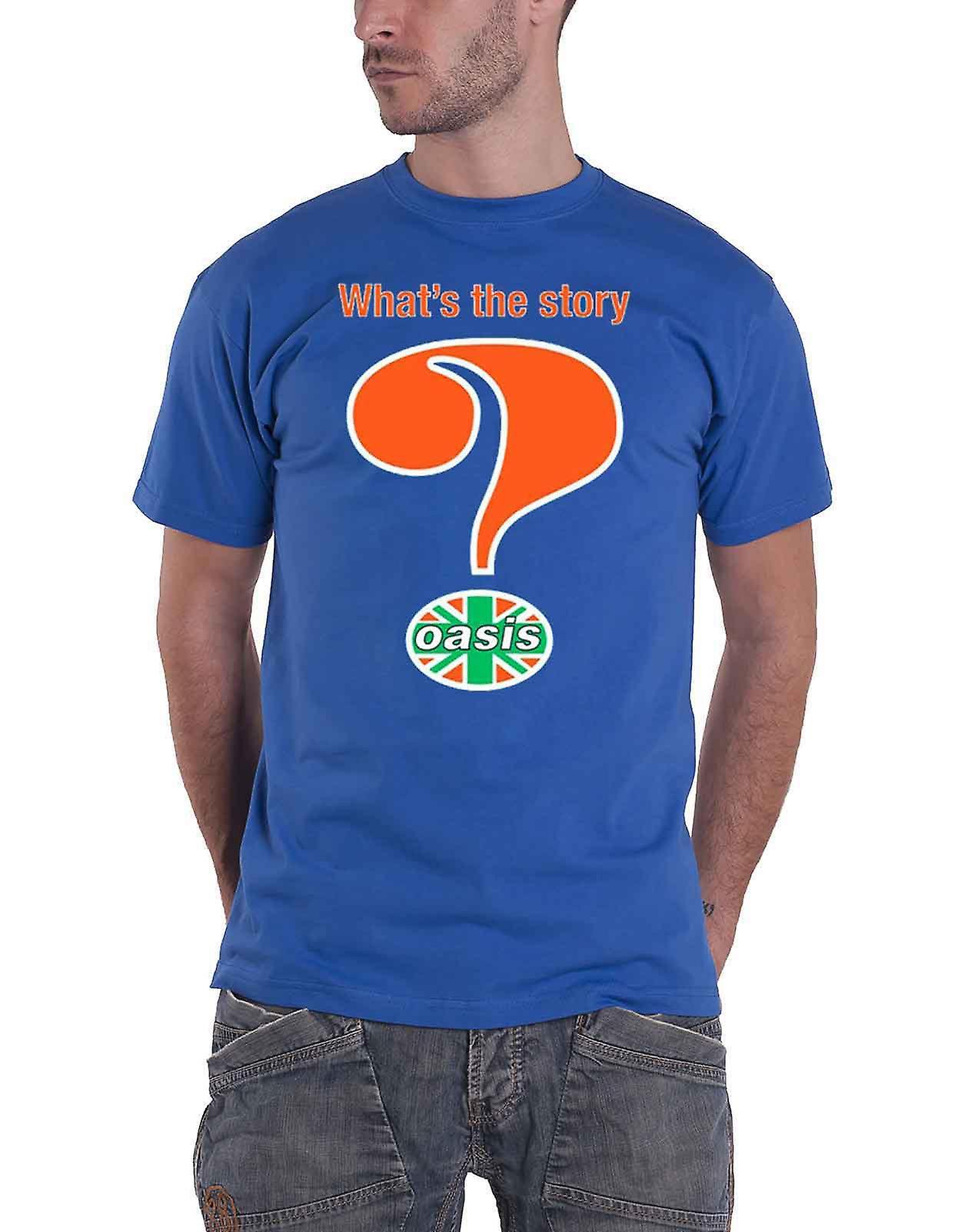 Oasis Question Mark Logo T Shirt Royal Blue L