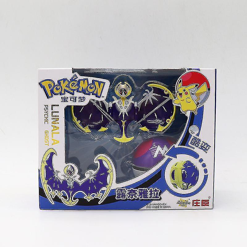 Wfuo Deformed Pikachu Doll Pokeball Children's Toy Gift Deformed Toys Lunala