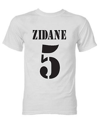 Gildan Zinedine Zidane Real Madrid Galactico T-Shirt (White) Womens XS (Size 8 - 30 inch Chest)