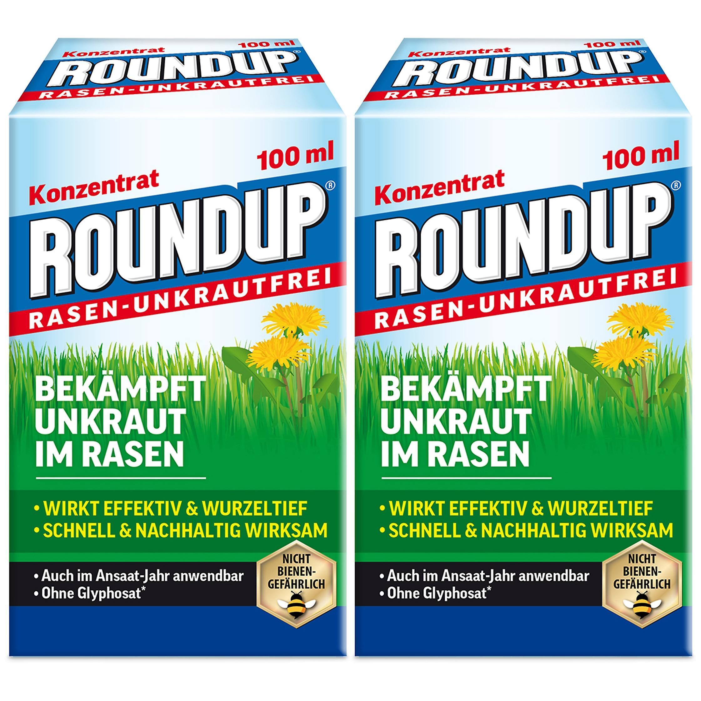 2 x ROUNDUP® Lawn Weed Free Concentrate, 100 ml