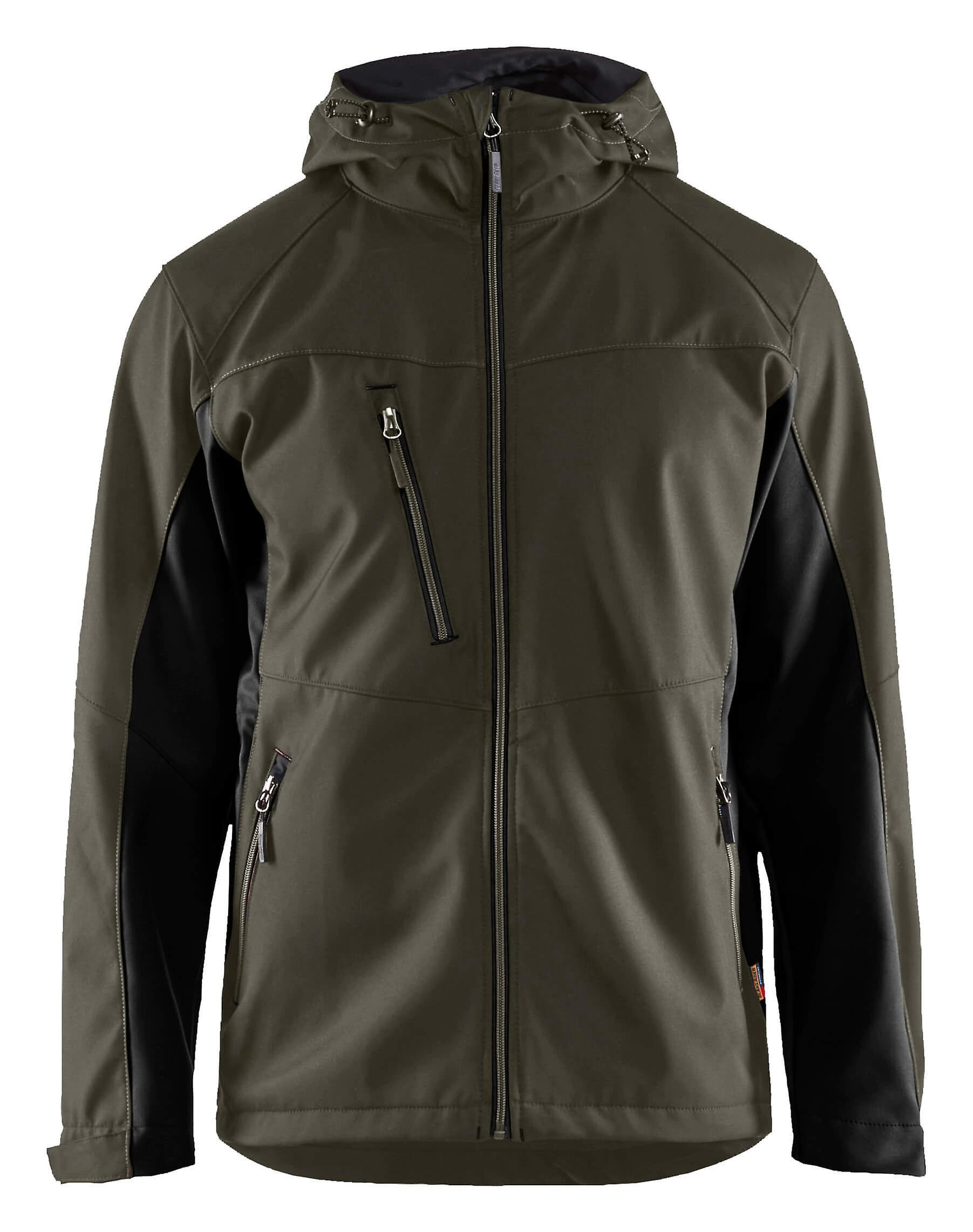 Blaklader 4753 Hooded Softshell Jacket - Mens (47532516) Dark Olive green/black Xs