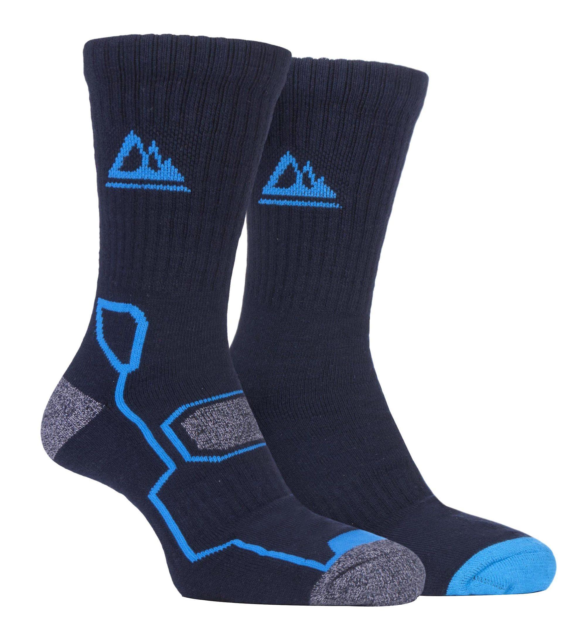 StormBloc 2 Pk mens soft breathable bamboo hiking socks Navy blue 6-11 uk