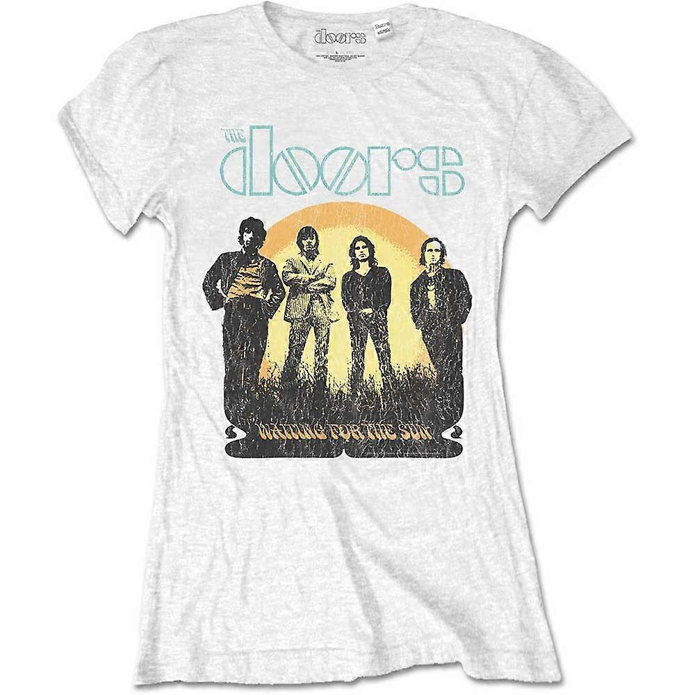 Bitcruncher The Doors Waiting For The Sun Official Tee T-Shirt Womens White XL