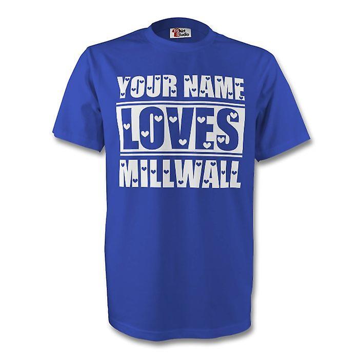 Gildan Your Name Loves Millwall T-shirt (blue) XLW