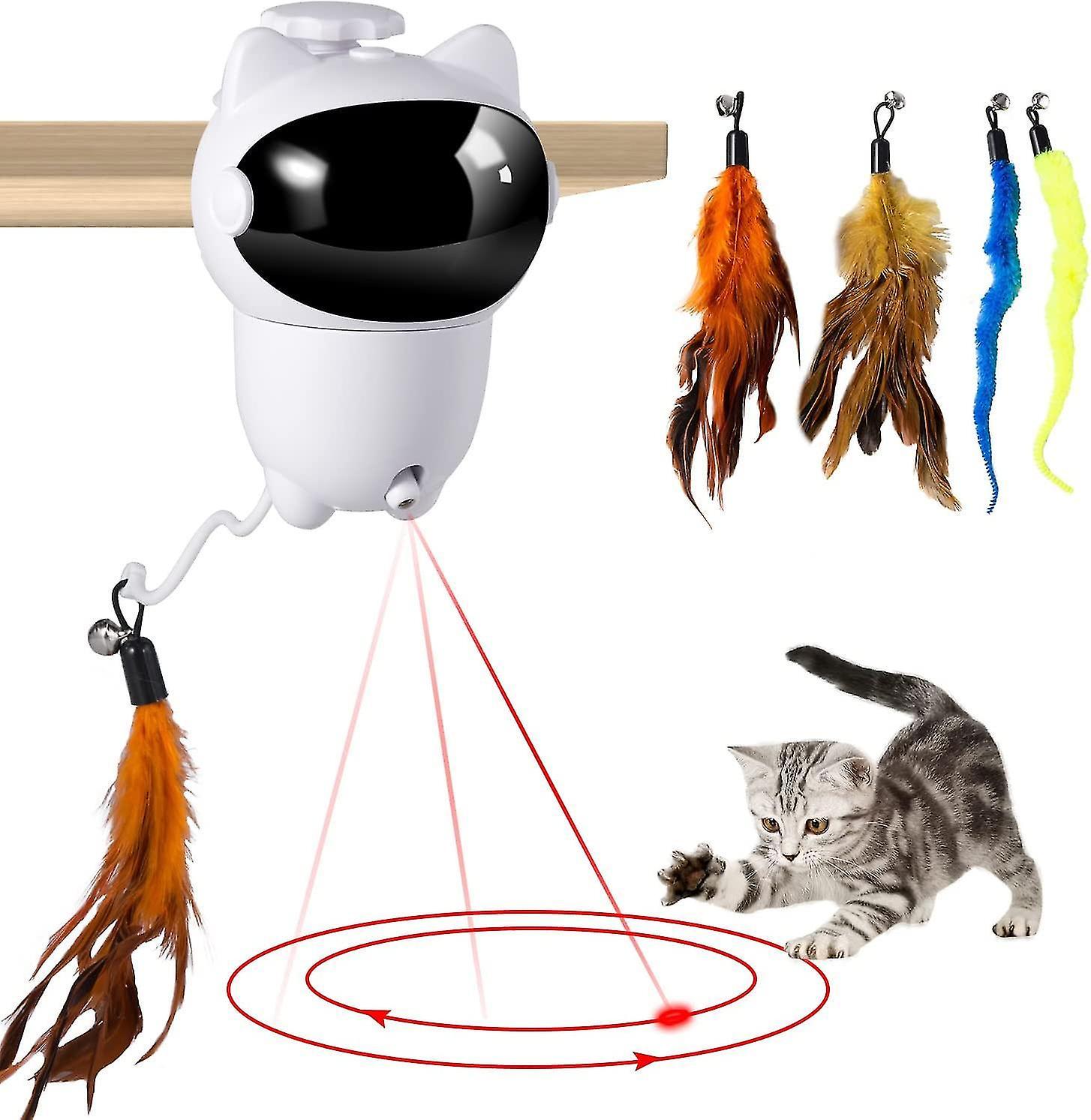 Tianzun Cat Toys, Interactive Cat Toy, Automatic Cat Toy With Led Light, Rotating Cat Feather Toys, Usb Cat Toys Interactive