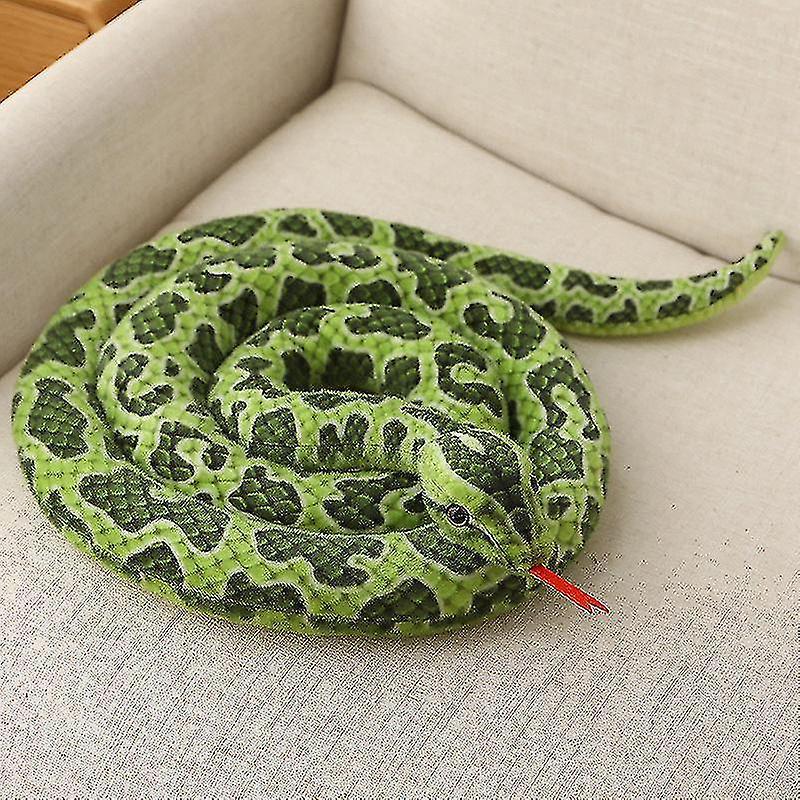 Cryin 1pc 200cm/300cm Giant Snakes Plush Toy Simulation Long Golden Python Stuffed Snake Plushie Children Boys Gift Home Decoration green