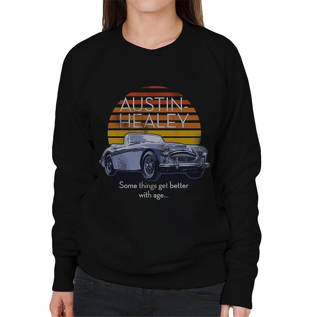 Austin Healey Some Things Get Better With Age British Motor Heritage Women's Sweatshirt Black Large