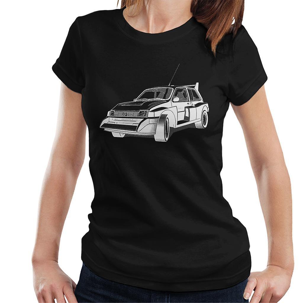 MG Metro 6R4 Black And White British Motor Heritage Women's T-Shirt X-Large