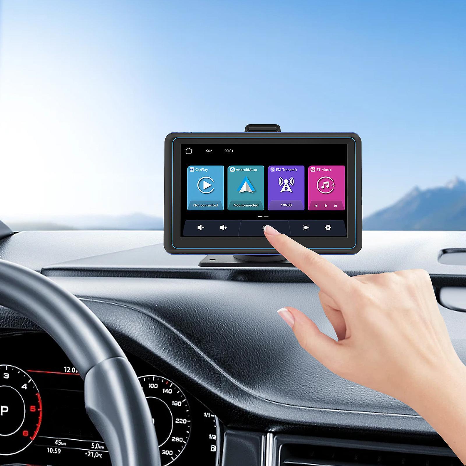 unbrand 7-inch Wireless Portable Screen Car Navigation Intelligent Bluetooth Reverse Rear View Car MP5 Player Black