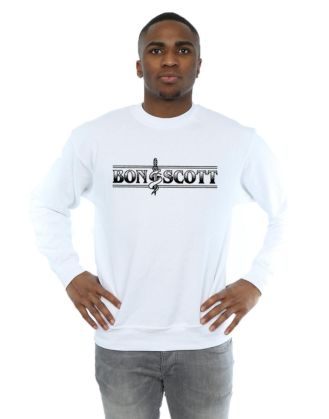 Absolute Cult Bon Scott Men's Bemguit Grime Sweatshirt White Large