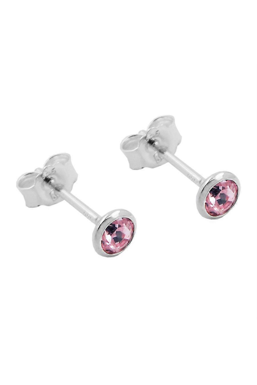 Gallay Earrings Studs Zirconia Pink Silver 925 - Gl93497