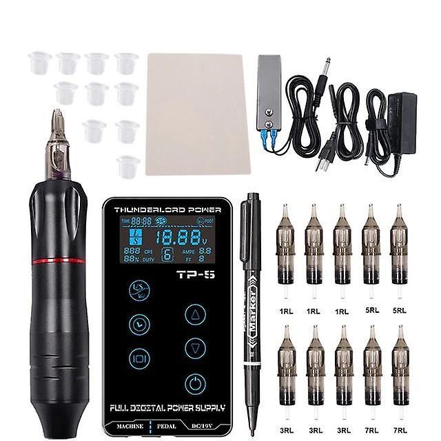 Slowmoose Lcd Touch Screen Tattoo Pen Machine Set With Cartridge Needle For Beginners A. 1 set