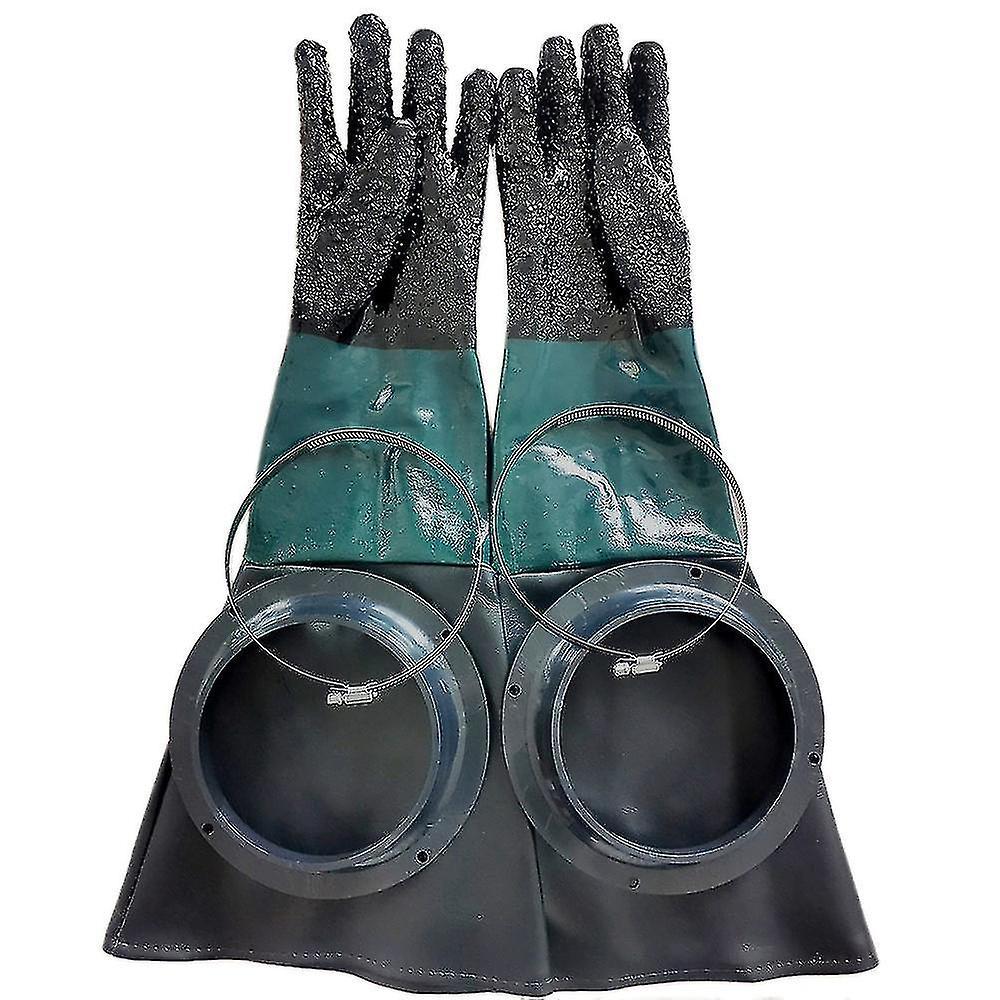 Tianzun Sandblasting Gloves Sandblaster Parts 60cm With O Rings For Sandblast Cabinet