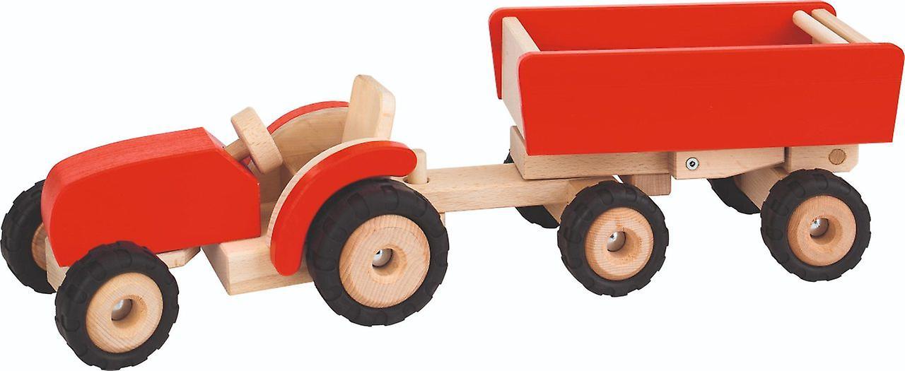 Goki Tractor With Trailer (Red)