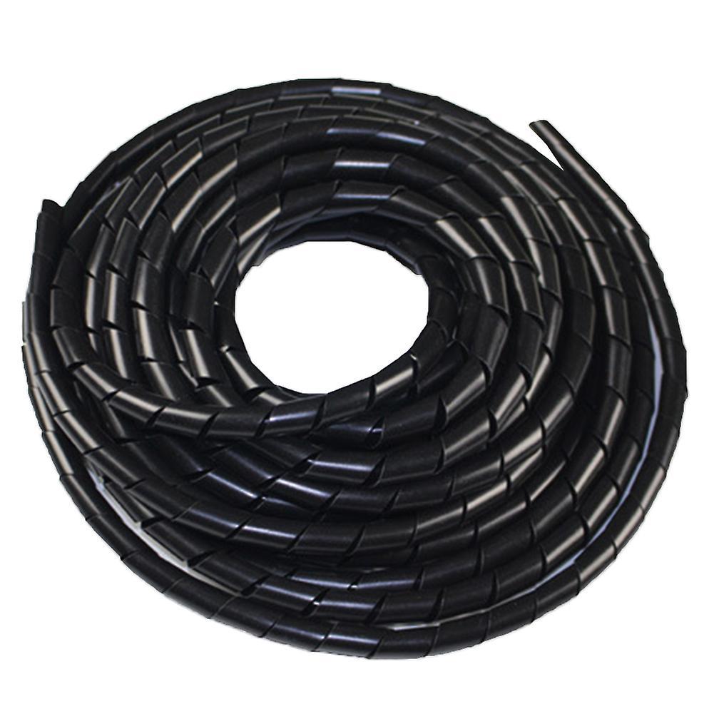 newmerun 4-30mm Spiral Cable Wire Wrap Tube Desktop Computer Cord Tidy Management Tool Black 12mm - 8m