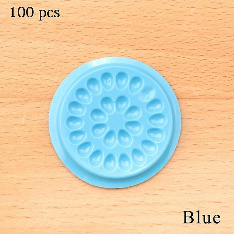 Slowmoose Eyelash Glue Holder, Adhesive Pallet Eyelashs Extension, Glues Pads Blue  100pcs