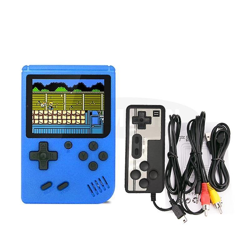 Slowmoose Portable Game Retro Mini Handheld Video Game, 8 Bit Games 3.0" Player Doubles (blue)