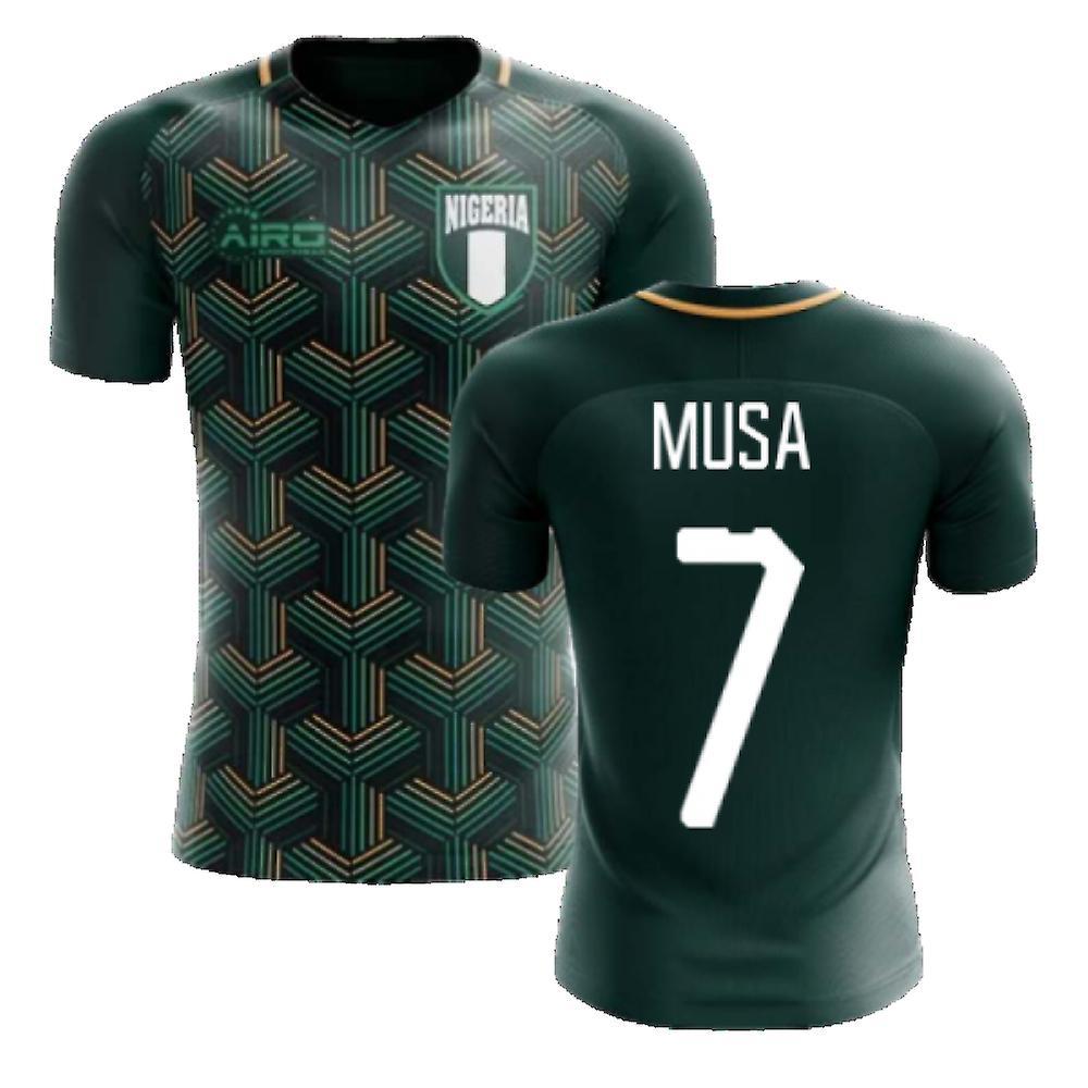 Airo Sportswear 2022-2023 Nigeria Third Concept Football Shirt (Musa 7) Black Small 34-36 inch Chest (88/96cm)