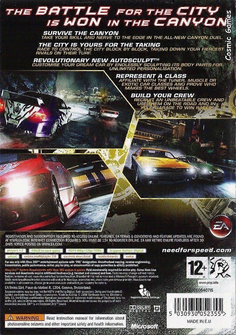 Need for Speed Carbon (Xbox 360) - PAL - New & Sealed