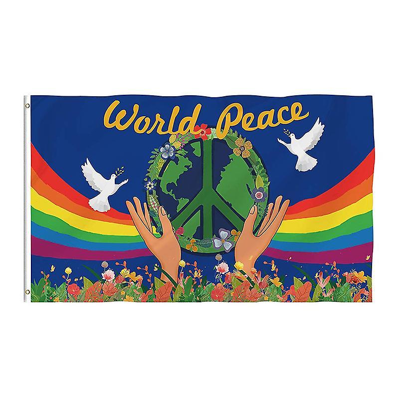 Newway Yougang Boutique Peace Flag, Peace Dove World Peace Sign Symbol Flag Compatible Patio Lawn Home Outdoor Dcor Style 5