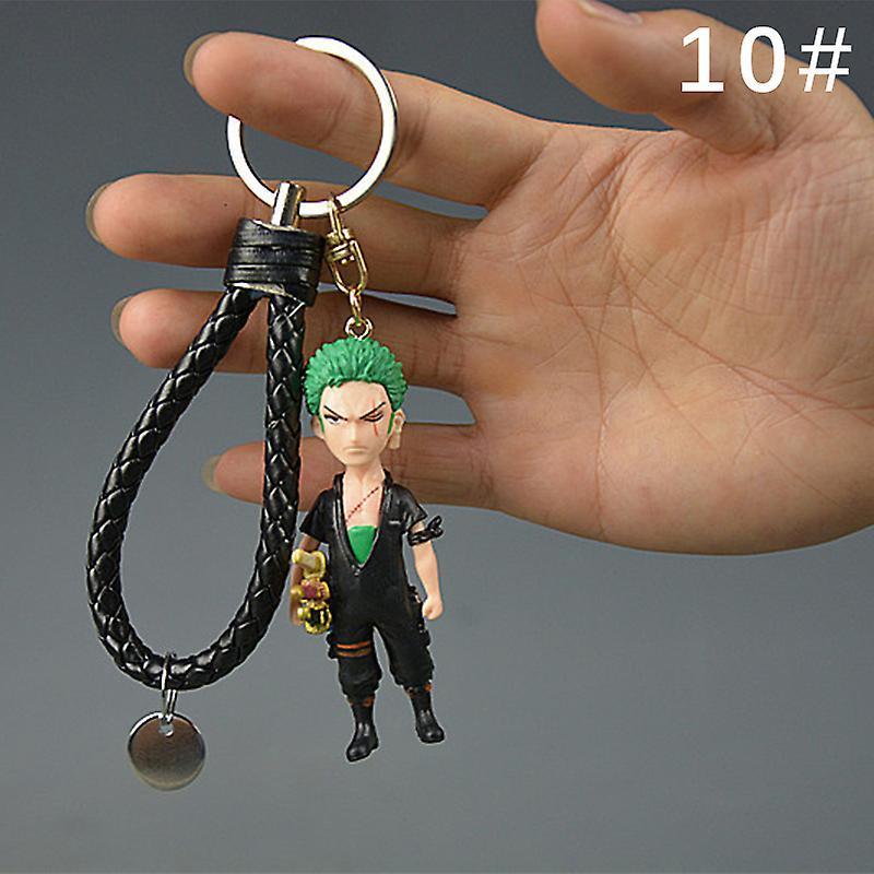 Unbrand Action One Piece Keychain 3d Pvc Luffy Zoro Sanji Figure Model Toys Bag Pendant Multicolor 21