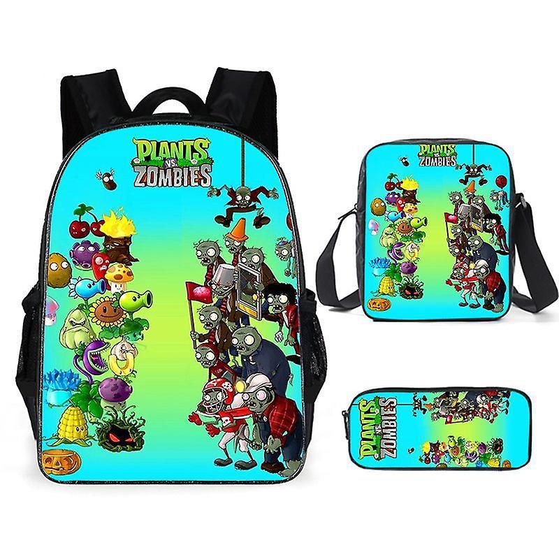 Sszfv Plants Vs. Zombies Plants Vs. Zombies Backpack Primary School School Bag Anime Cartoon Backpack Satchel Bag