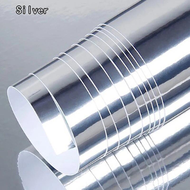 Roobeki 2020 New Portable Car Chrome Foil Sticker Mirror Vinyl Film Foil Decoration Sticker Silver