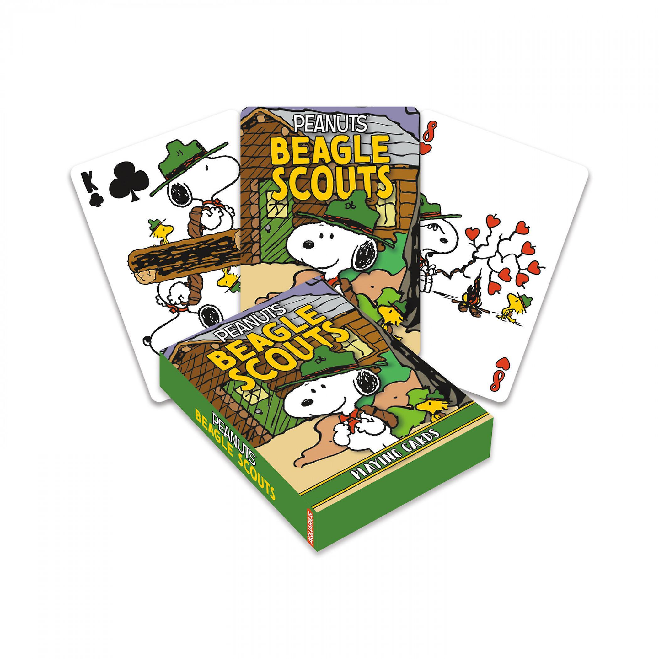 Cartoons Peanuts Snoopy Beagle Scouts Deck of Playing Cards Multi-Color