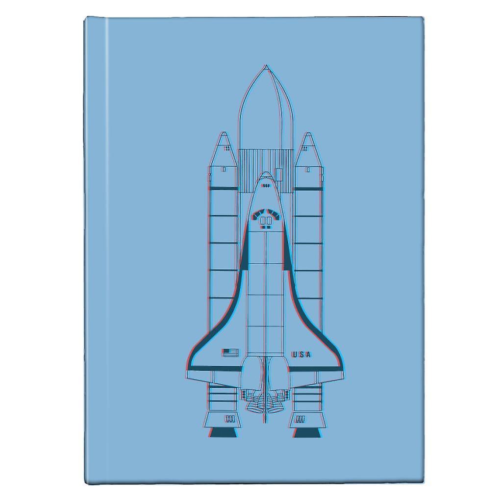 NASA Space Shuttle Enterprise 3D Effect Hardback Journal Sky Blue 13 x 18.5 cm