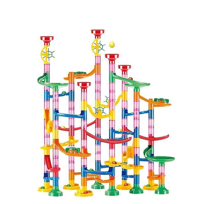 Slowmoose Construction Marble Run Race Track Building Blocks, 133pcs No Box