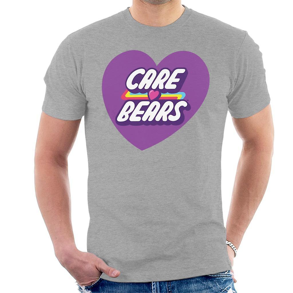 Care Bears Unlock The Magic Purple Heart Men's T-Shirt Heather Grey Medium