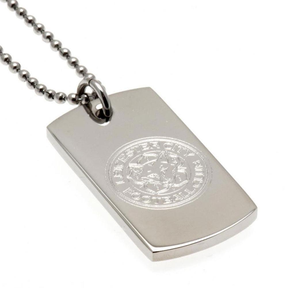 Taylors Leicester city fc engraved dog tag & chain