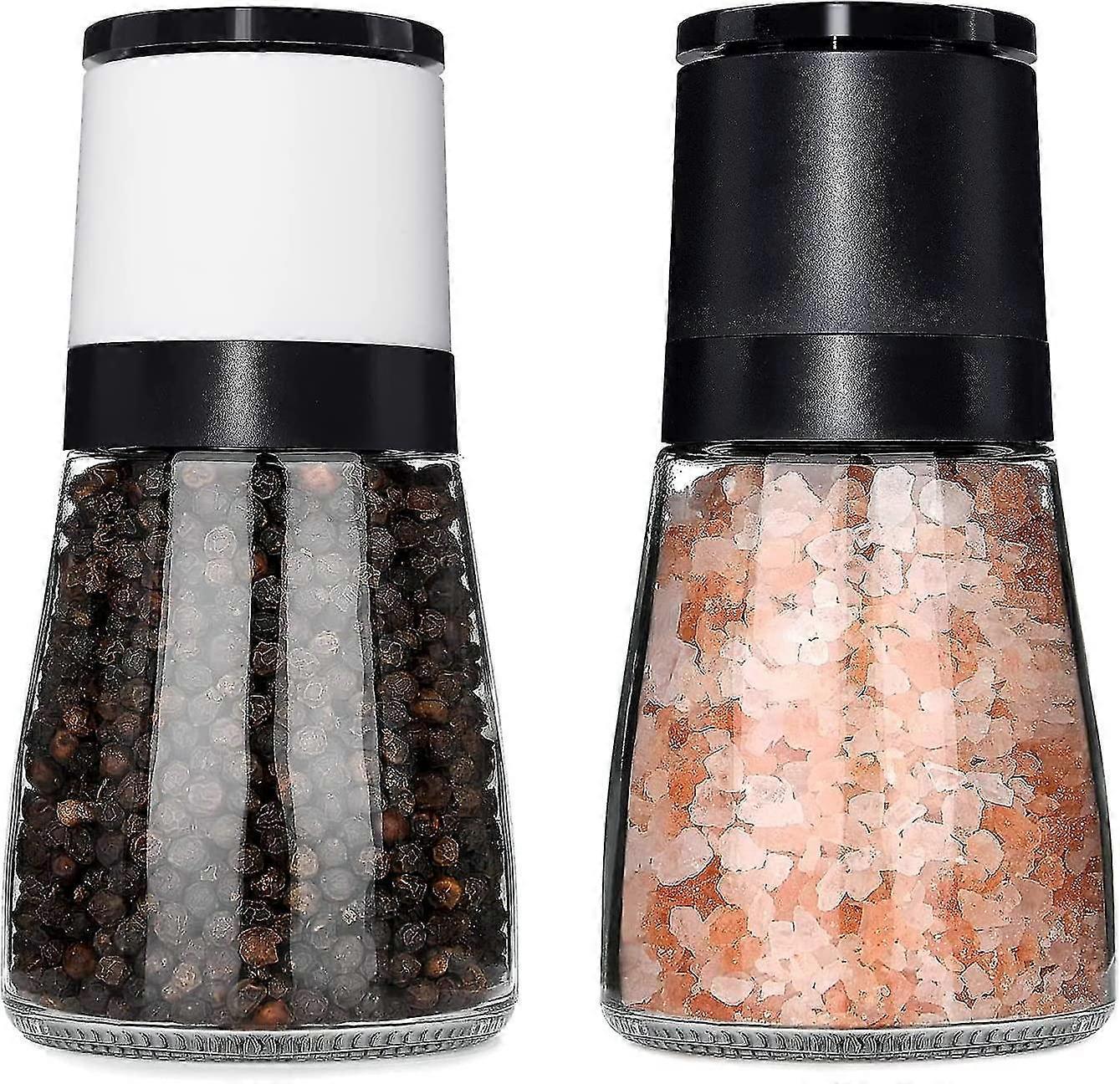 Sichuan Chuanqia Trading Salt And Pepper Grinder Set, 2pcs Salt And Pepper Mill With Glass Body & Ceramic