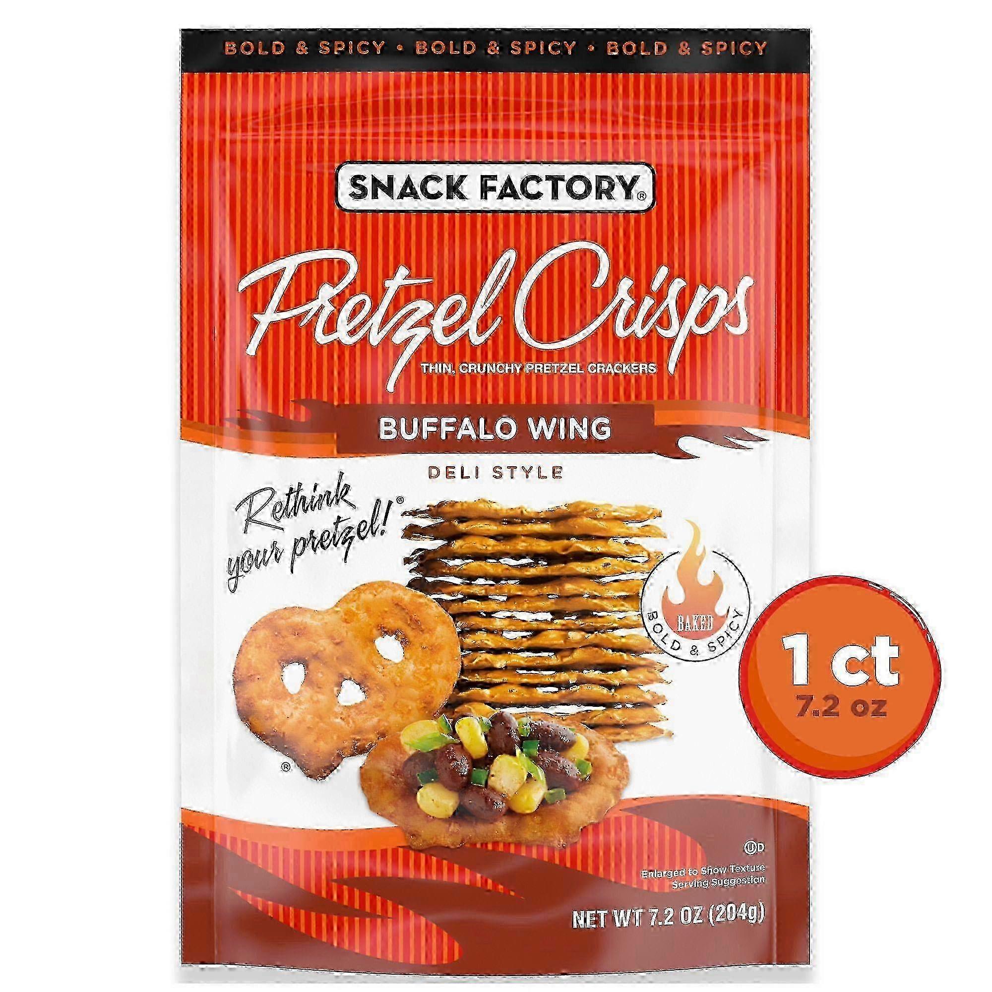 Snack Factory Pretzel Crisps, Buffalo Wing, 7.2 Oz